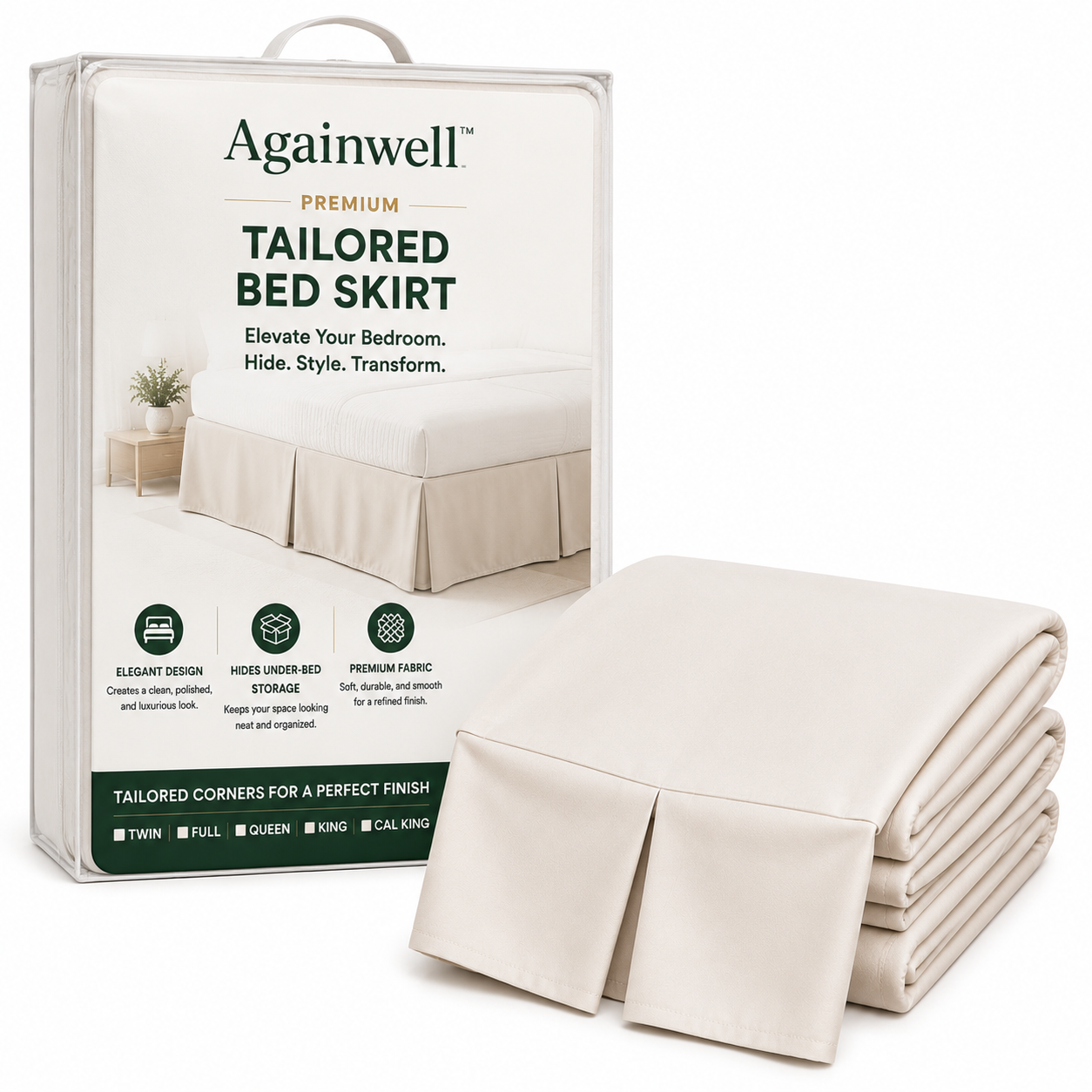 Againwell™ Premium Tailored Bed Skirt