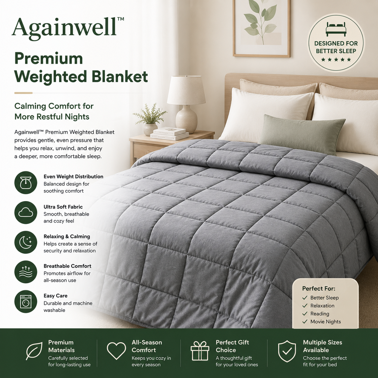 Againwell™ Premium Weighted Blanket