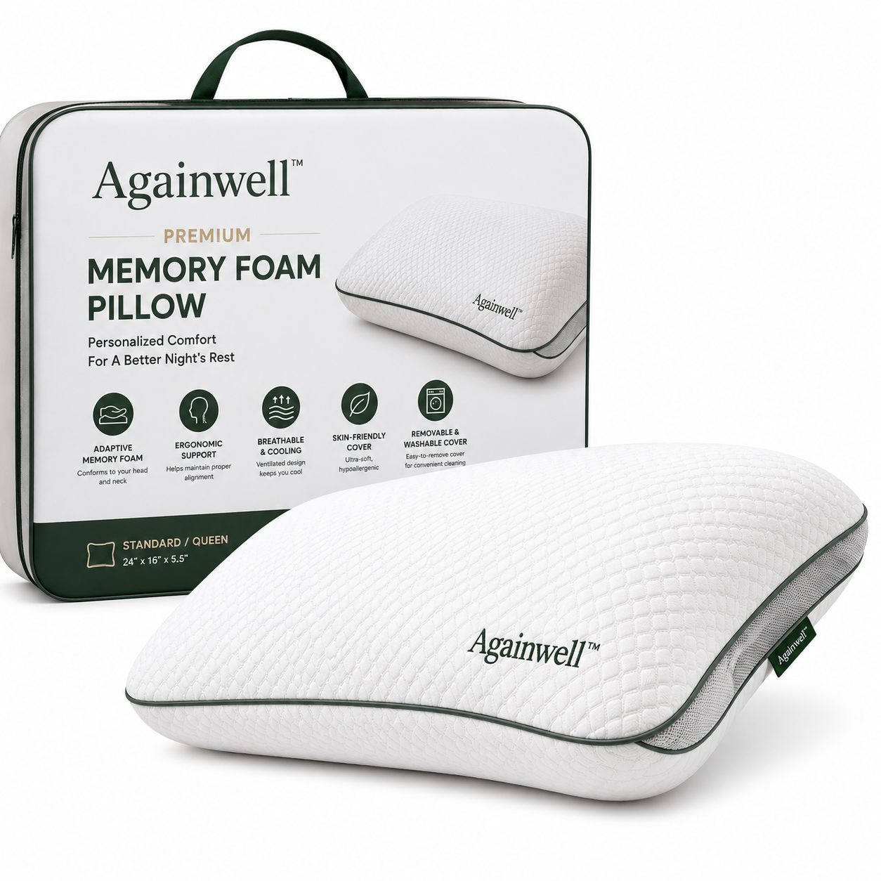 Againwell™ Premium Memory Foam Pillow